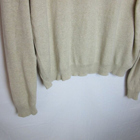 Ralph Lauren Jacket Tan Beige V-Neck Pima Cotton Preppy Winter Men's XXL - Picture 4 of 7
